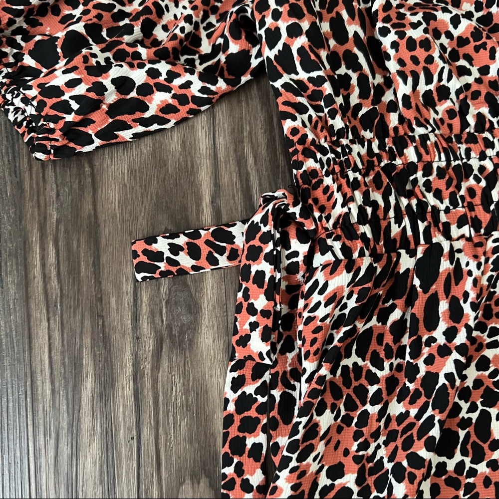 Scoop Animal Print Max Dress with Waist Ties - Picture 4 of 14